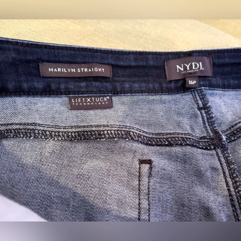 NYDJ Jeans Marilyn Straight Lift Xtuck Womens Blue Mid Rise. 16P - Picture 5 of 9